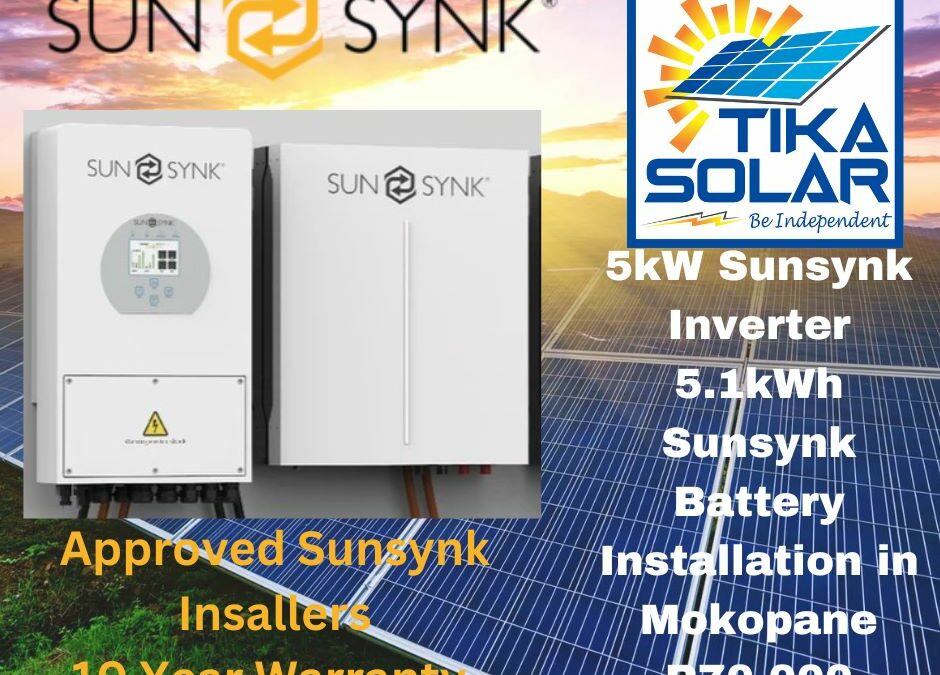 5KW Sunsynk Li-Ion Battery and Inverter